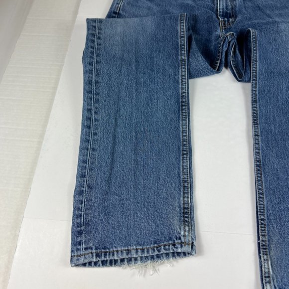 Levi's Jeans Men 36x32* 505 Regular Straight Blue Faded Whisker Denim Tag 36x34 - Picture 8 of 16
